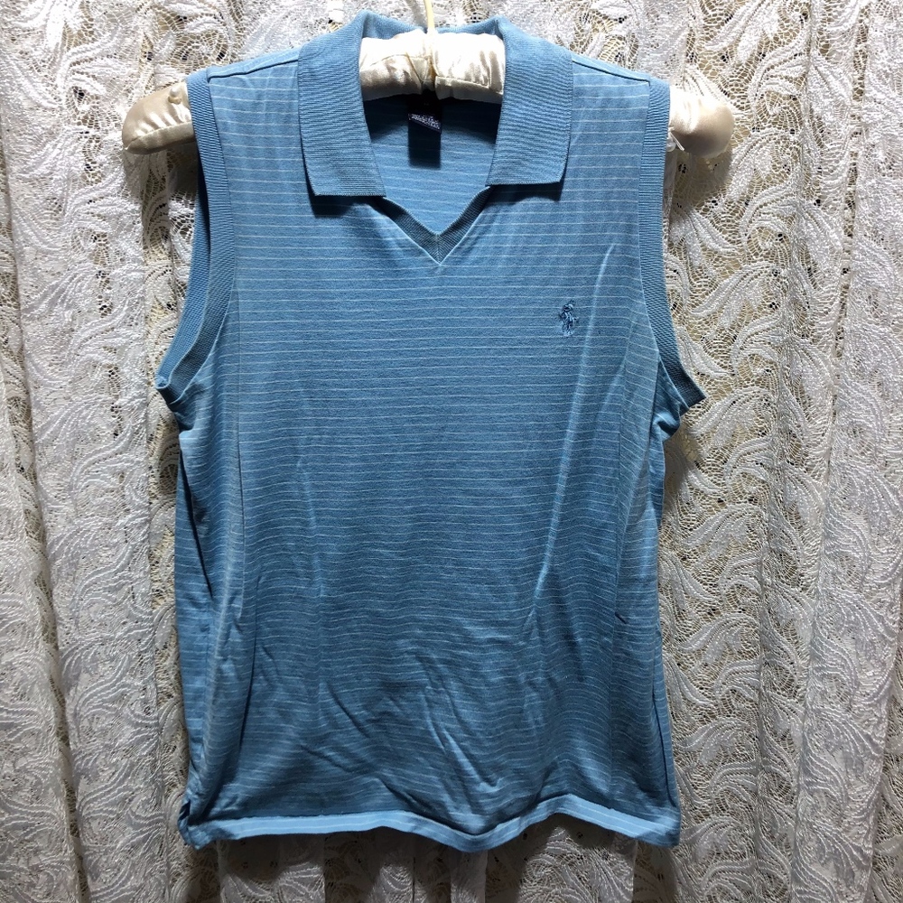 Ralph Lauren Polo Golf Blue White Shirt